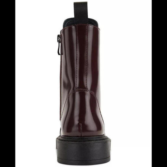 MALAYA LACE up Womens Leather Zipper/Lace up Combat & Lace up Boots 8 US - Picture 5 of 5